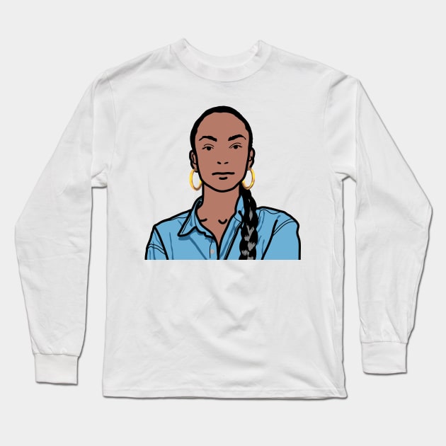 Sade (Face) Long Sleeve T-Shirt by Cleobule